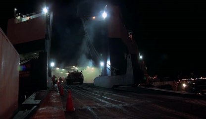 Прибытие в Европу бронетанковой бригадной боевой группы США