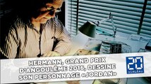 Hermann, Grand prix d'Angoulême 2016, dessine son personnage «Jordan»