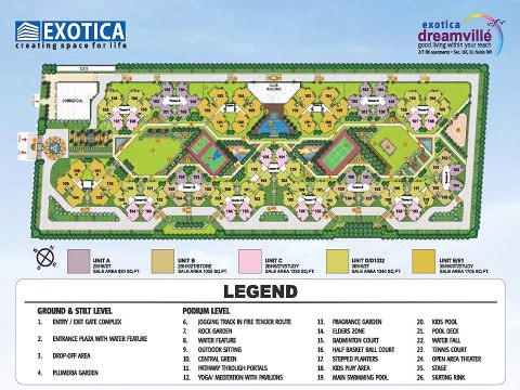 2 and 3 bhk luxury apartment for sale in exotica dreamville, noida extension