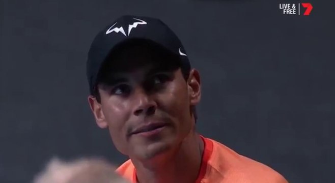 Rafael Nadal Interview after the FAST4 Exhibition in Sydney. 9 Jan 2017