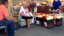 Son mari l’accompagne à sa dernière séance de chimiothérapie et la surprise qu’elle y trouve est incroyable