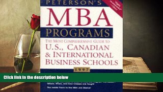Read Book MBA Programs 1997, 2nd ed, Guide to Peterson s  For Full