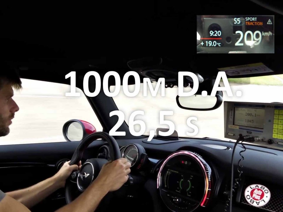 1000 mètres départ arrêté en Mini John Cooper Works