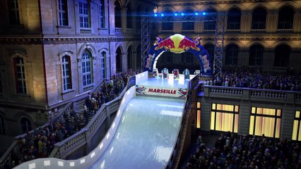 La piste du Marseille Red Bull Crashed Ice en 3D