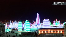 Festival de Luz no gelo encanta milhares na China