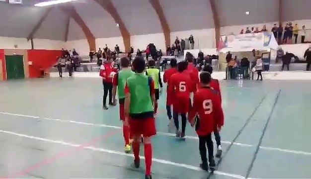 L'entrée des joueurs lors de la finale futsal