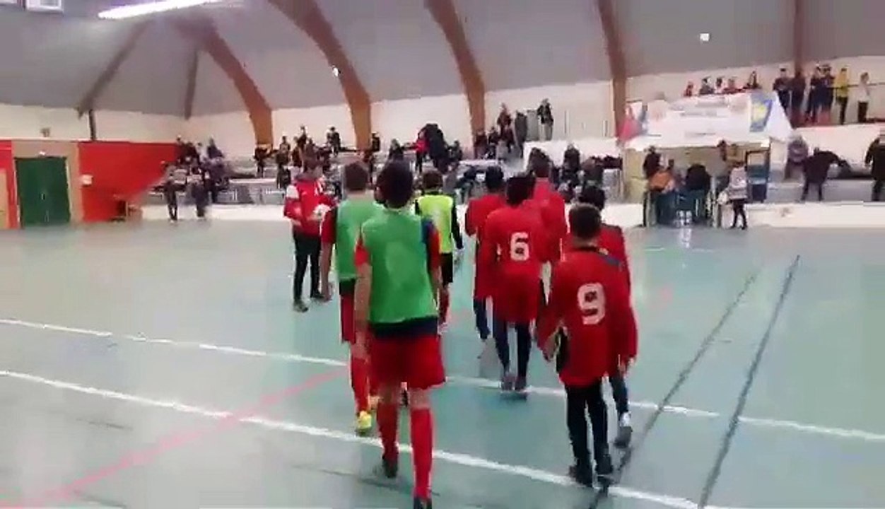 L'entrée des joueurs lors de la finale futsal