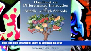 PDF [DOWNLOAD] Handbook on Differentiated Instruction for Middle   High Schools READ ONLINE