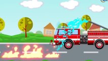 Die Polizeiautos und das Feuerwehrauto | Cartoon für Kinder | Animierter Zeichentrick in D