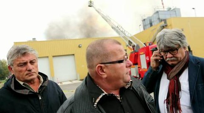 Incendie d'une boulangerie industrielle: les images du batiment...