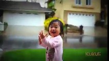 İlk kez yağmur gören kızın tepkisi