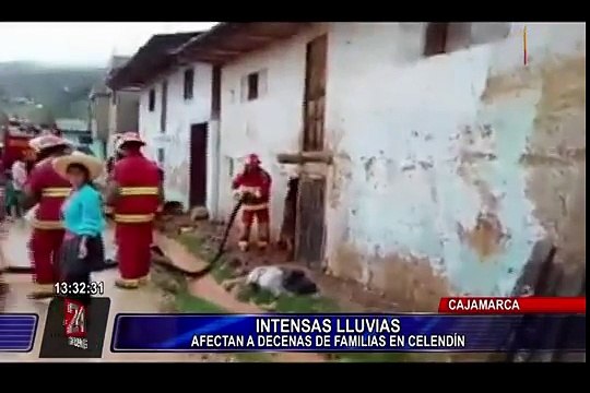 Intensas lluvias afectan a decenas de familias en Cajamarca