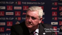 Steve Bruce reaction Tottenham vs Aston Villa FA CUP