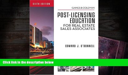 PDF [DOWNLOAD] Florida Post-Licensing Education for Real Estate Sales Associates TRIAL EBOOK