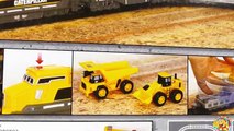 TRAINS FOR CHILDREN VIDEO: Preschool Express Train CAT with Excavator & Truck Toys Review