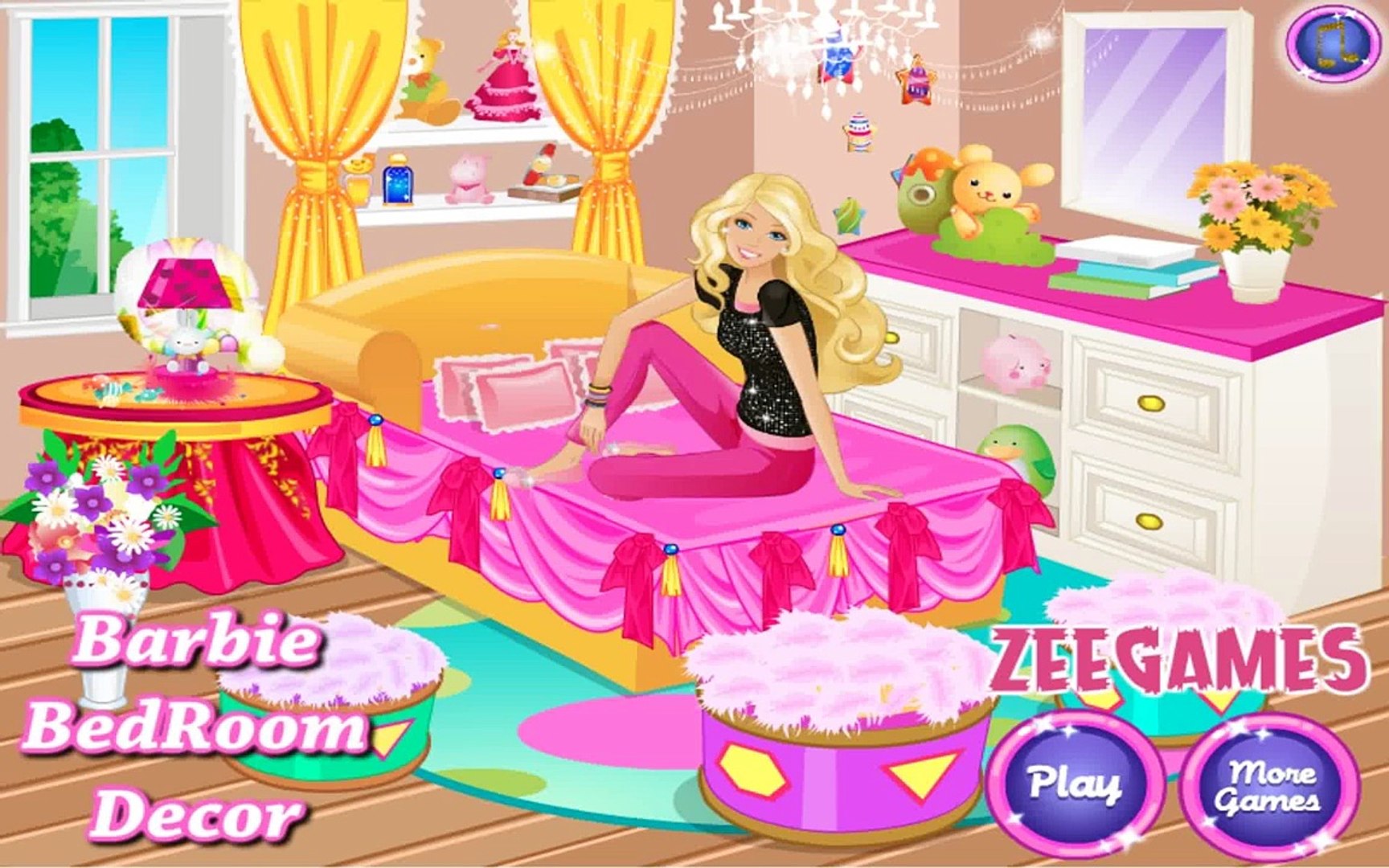 barbie bedroom games