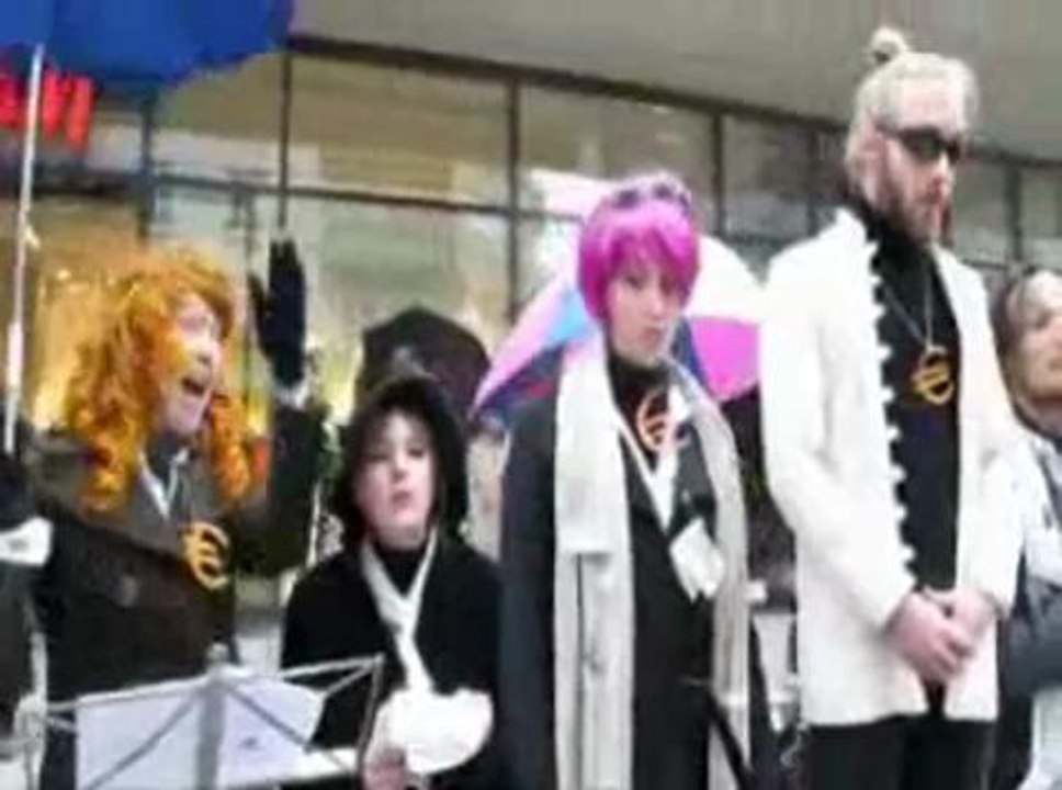 Une chorale subversive devant les Halles