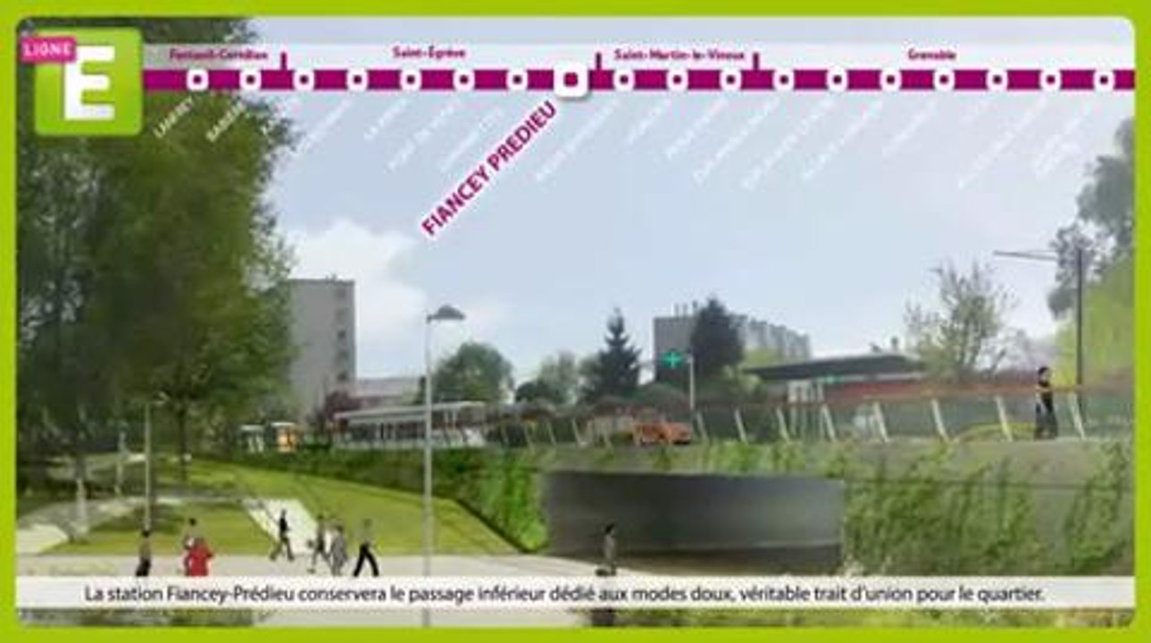 La ligne de tram E en 3D