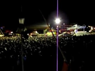 Ambiance à l'arrivée du héros