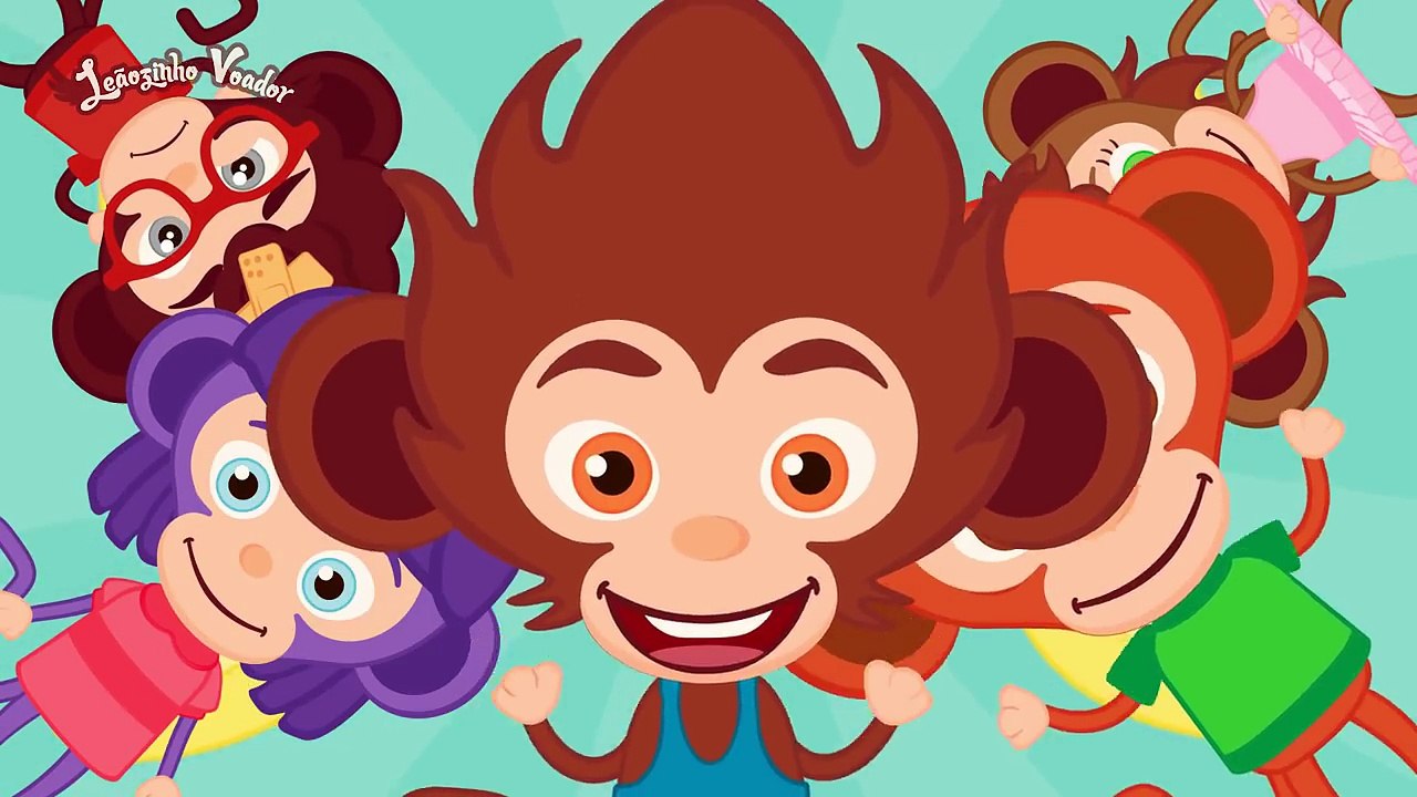 CINCO MACAQUINHOS ♫ Música Infantil ♫ HD-WxCqJmh__40
