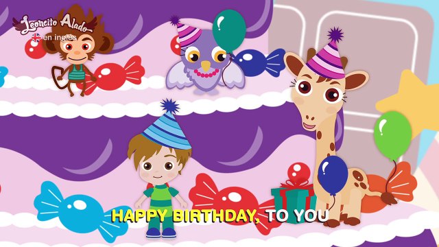 FELIZ CUMPLEAÑOS - EN INGLÉS ♫ Canciones Infantiles HD-BZ5UJsW2hSc