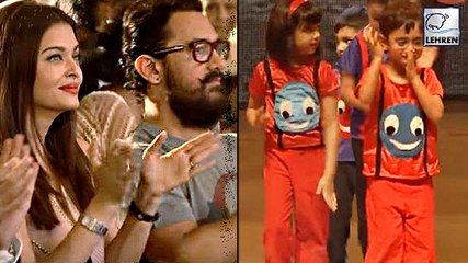 Aishwarya Rai & Aamir Khan Cheer For Kids Aaradhya & Azad