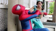 Spiderman Breaks His Arm! w/ Princess Jasmine, Doctor Wolverine & Joker in Real Life