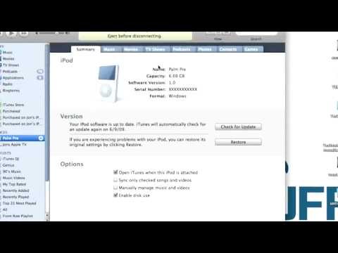 Palm Pre Syncing with iTunes