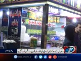 People enjoy weather in Karachi food streets