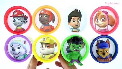 PAW PATROL Play Doh Cans Surprise Eggs – Chase Marshall Shopkins Hulk Toys