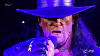 Undertaker returns on Raw & Enters the 2017 Royal Rumble - Raw 10 Jan 2017