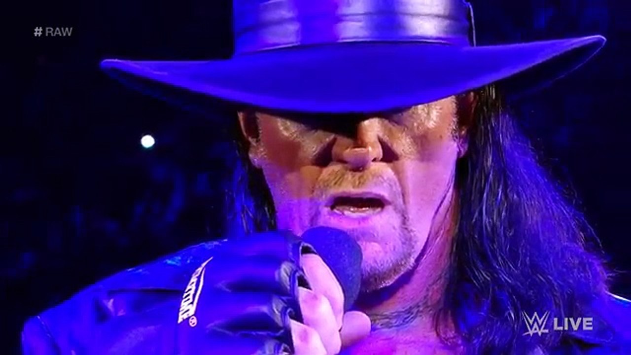 Undertaker returns on Raw & Enters the 2017 Royal Rumble - Raw 10 Jan 2017