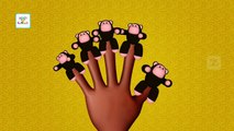 Monkey Animal Finger Family - Finger Family Rhyme - 3D Animation Nursery Rhymes & Songs for Children