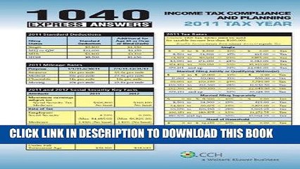 Read Online 1040 Express Answers (2012) (For Tax Year 2011) Full Books