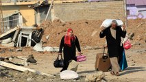 فرار غیرنظامیان از شرق موصل به دلیل نگرانی از حملات تلافی جویانه داعش