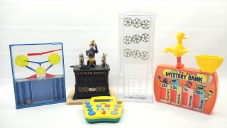 Kids Banks! Big Bird, Coin Sorters & Coin-U-Later Hand Held Learning Game