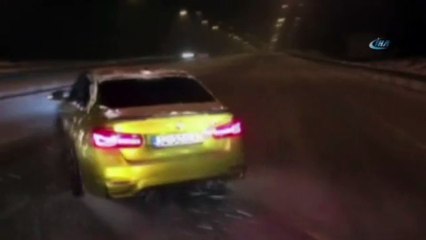 Trafik magandası kar kış dinlemedi