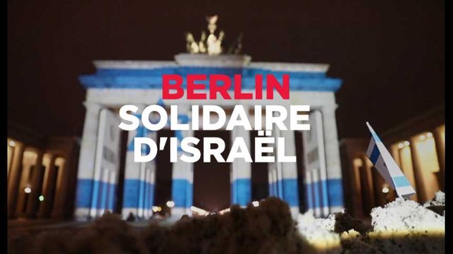 Berlin : la Porte de Brandebourg allumée aux couleurs d'Israël