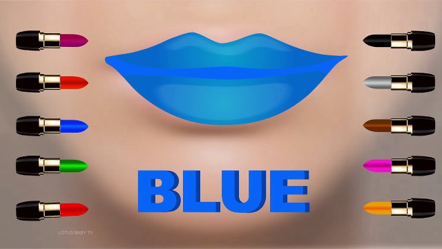 Learn colors with Lipstick Art Fun Learning Videos for Kids Toddlers Nursery Children kindergarten