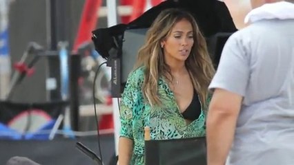 Jennifer Lopez Looks Amazing in a 'Nude' Swimsuit on Music Video Set -