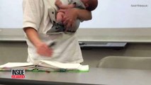 College Professor Holds Student's Newborn Baby While Teaching Class-pbsuupKhpmc