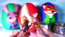 Disney ZOOTOPIA Giant Play Doh Surprise Eggs - Nick Wilde Judy Hopps Finnick Mystery Minis Toys