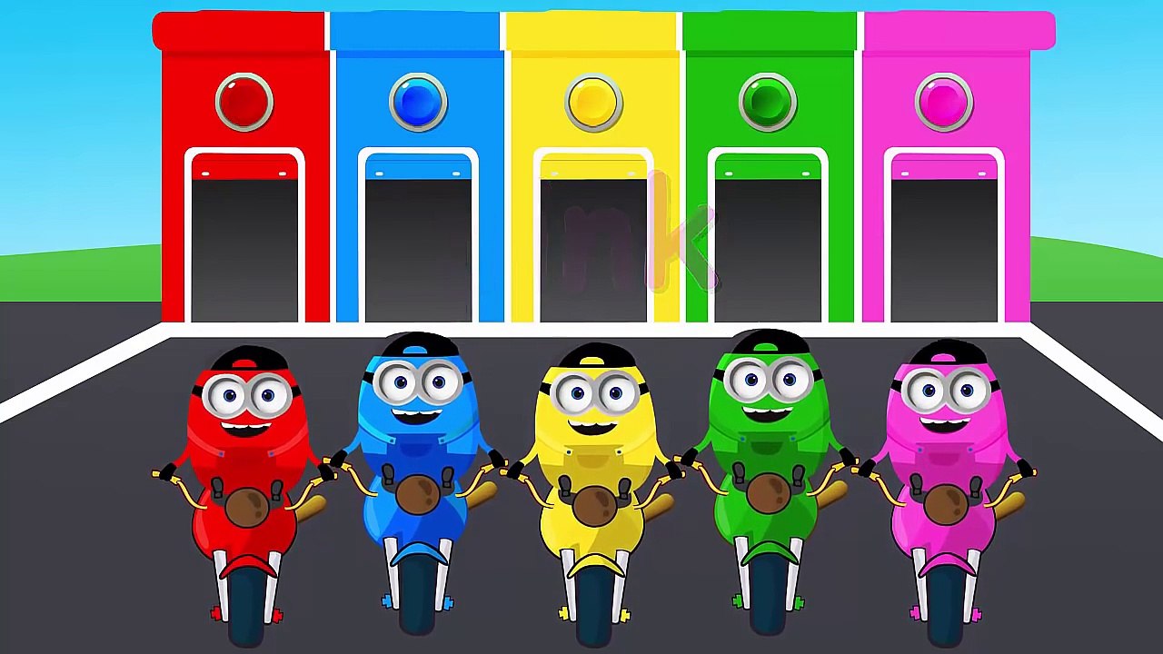 Minions Learn Colors with Minions Banana Motor Toy Kids  - Colours For Kids - Learning Videos