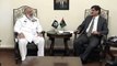 CM Sindh SYED MURAD ALI SHAH meets Vice Admiral Syed Arifullah Hussain..  (CHIEF MINISTER HOUSE SINDH) 10th Jan 2017