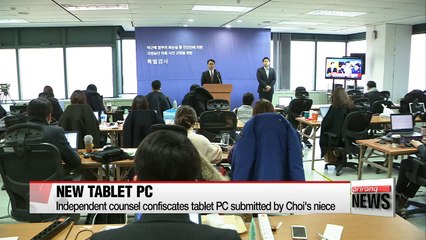 Independent counsel confiscates Choi Soon-sil's tablet PC