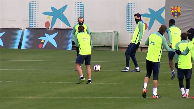 FC Barcelona training session: Ready for the Cup second leg