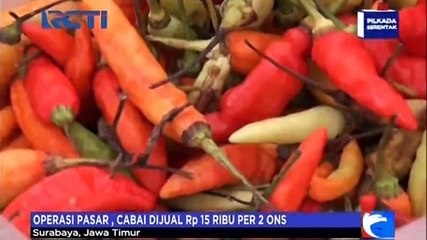 Operasi Pasar Cabe Murah di Surabaya Diserbu Warga