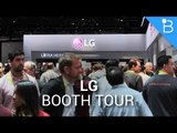 LG CES Booth Tour - Curved TVs, 4K Monitors, and Bad Jokes