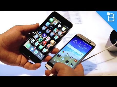 HTC One M9 vs iPhone 6 Plus: Size Comparison