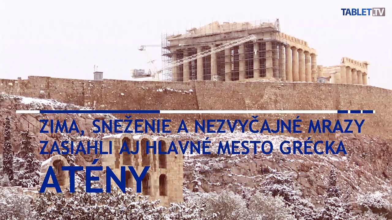 Zima v Grécku: Akropolu pokryl sneh, na Kréte 15-stupňový mráz